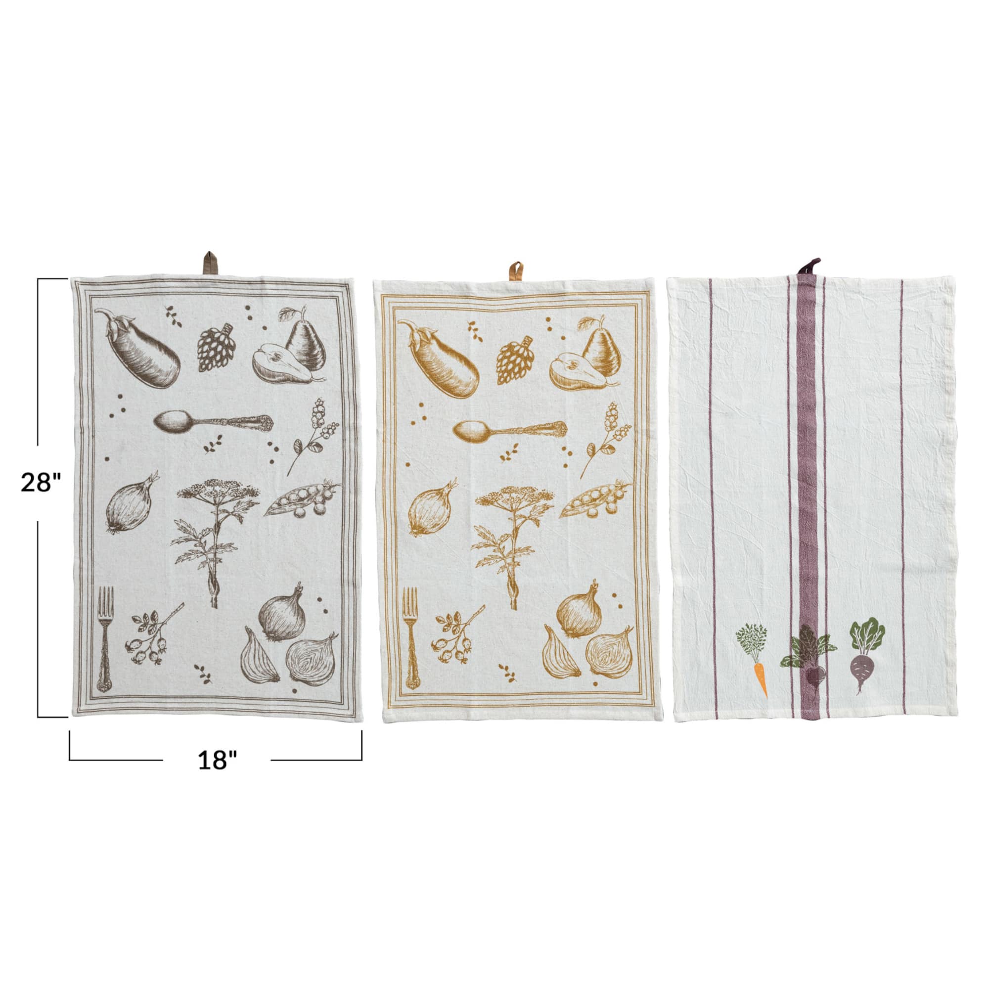 Hello Honey® Garden Bounty Cotton & Linen Tea Towel Collection Set